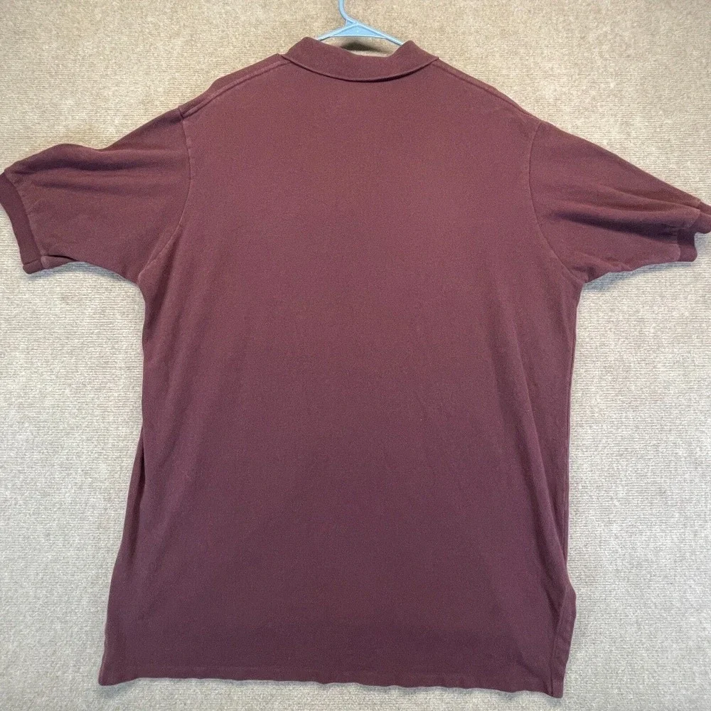 Polo Ralph Lauren Vintage Polo Shirt Men's XL Burgundy Cotton Golf Shield NEVIS